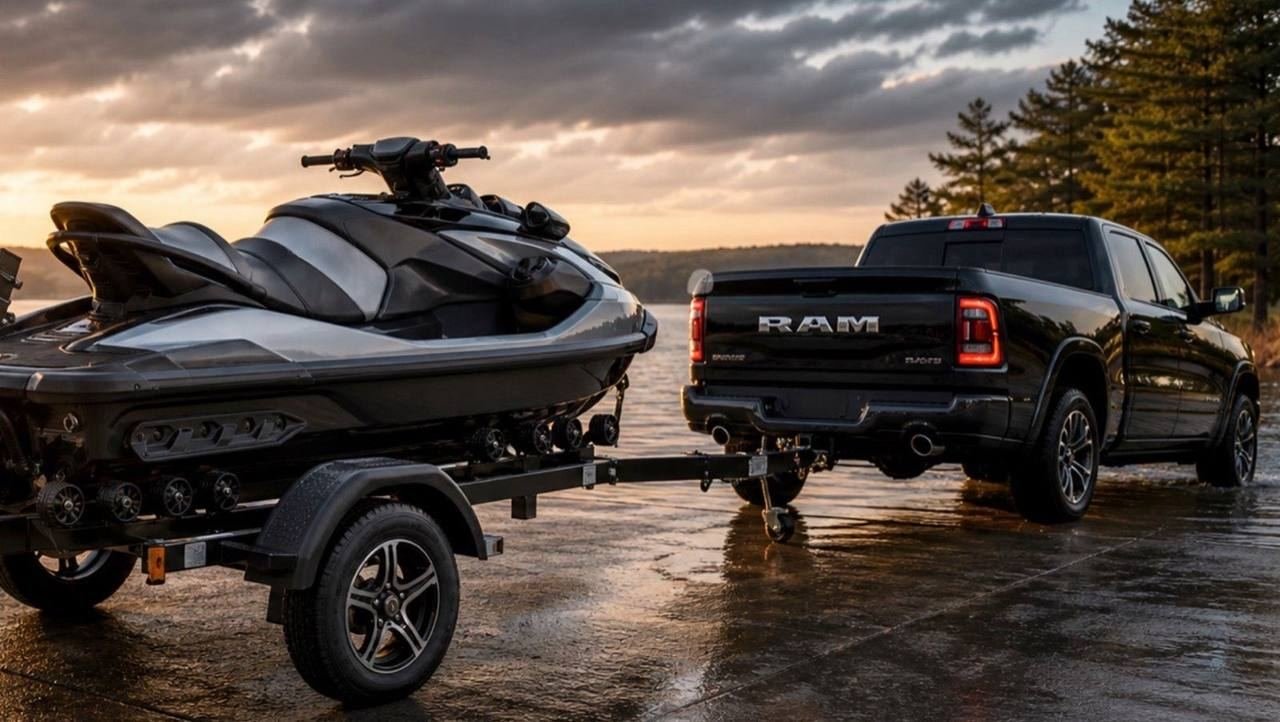 Trailer near water