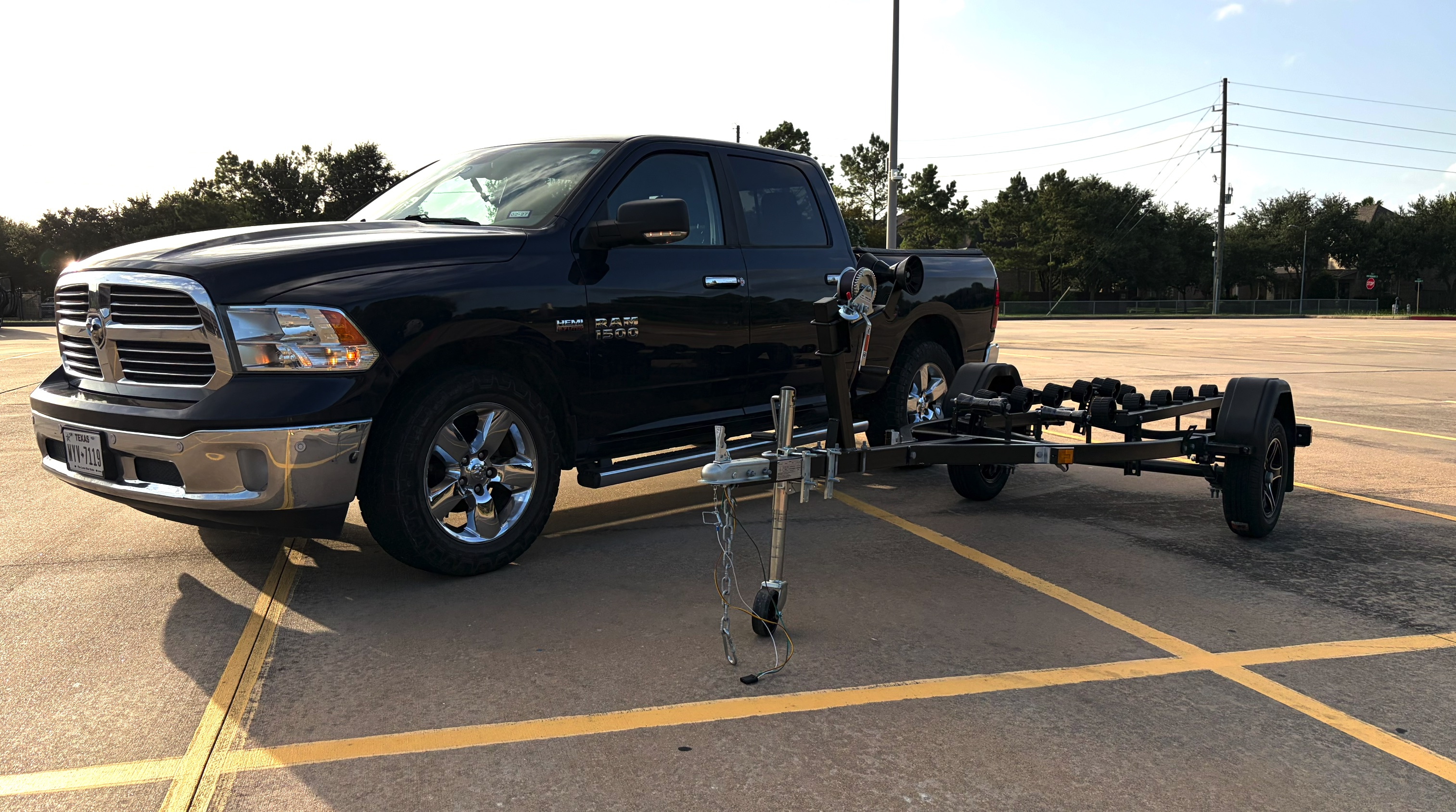 WSAR Outdoor trailer behind pickup truck